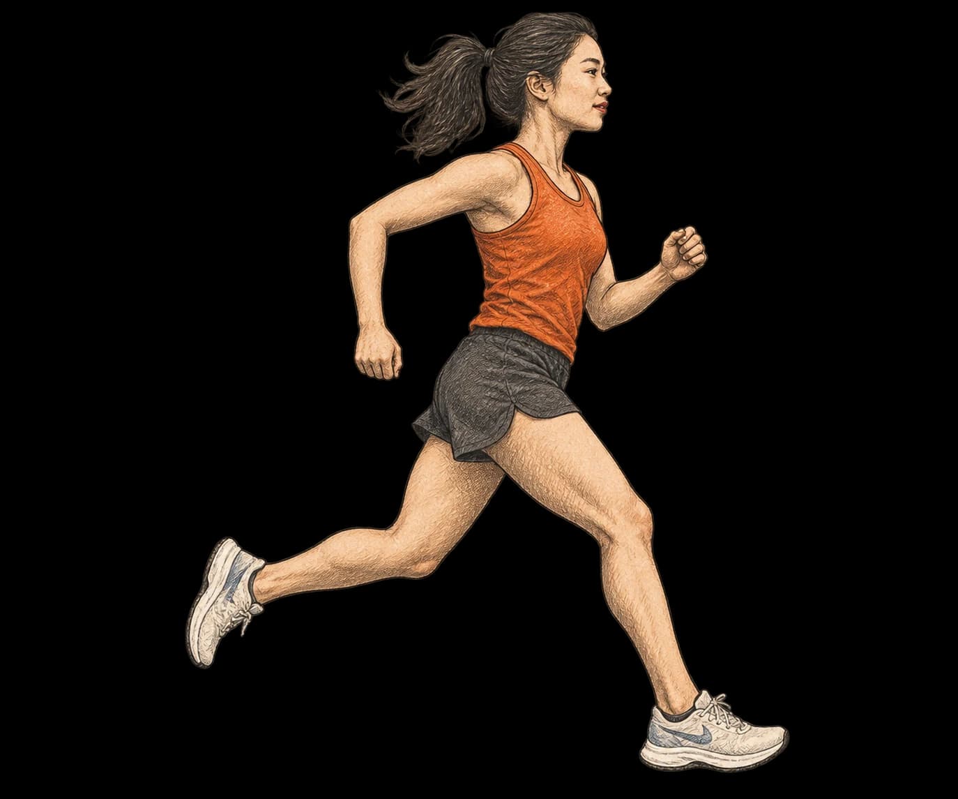 Minh họa một học viên đang chạy bộ